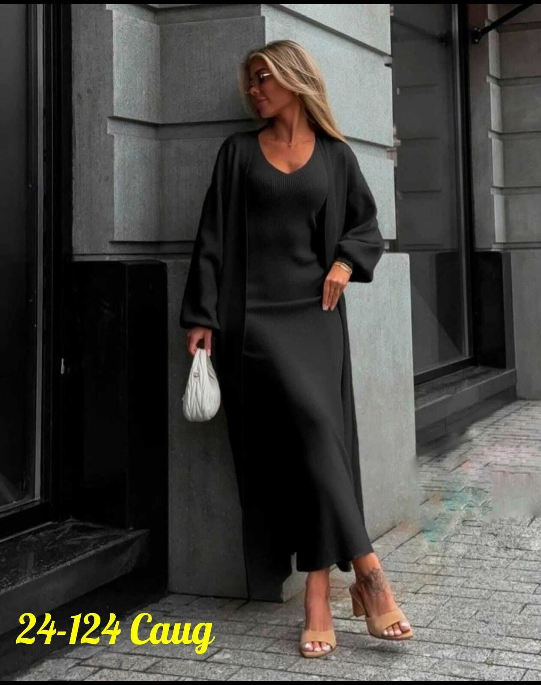 трикотажная двойка (платье + кардиган) в стиле ysl,платье женское+ кардиган,платье лапша с кардиганом,костюм платье кардиган,платье + кардиган