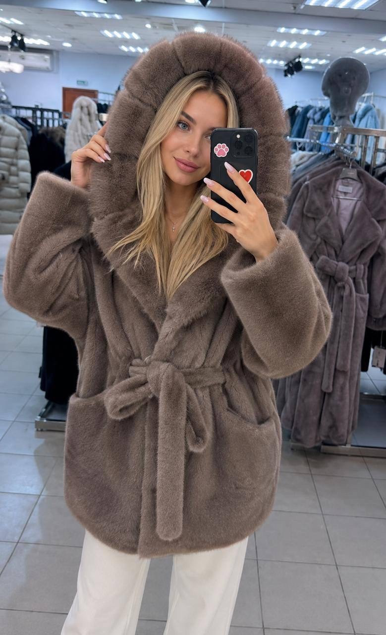 шуба из эко меха под норку,шубы,шубка,женская шуба,шубка из экомеха