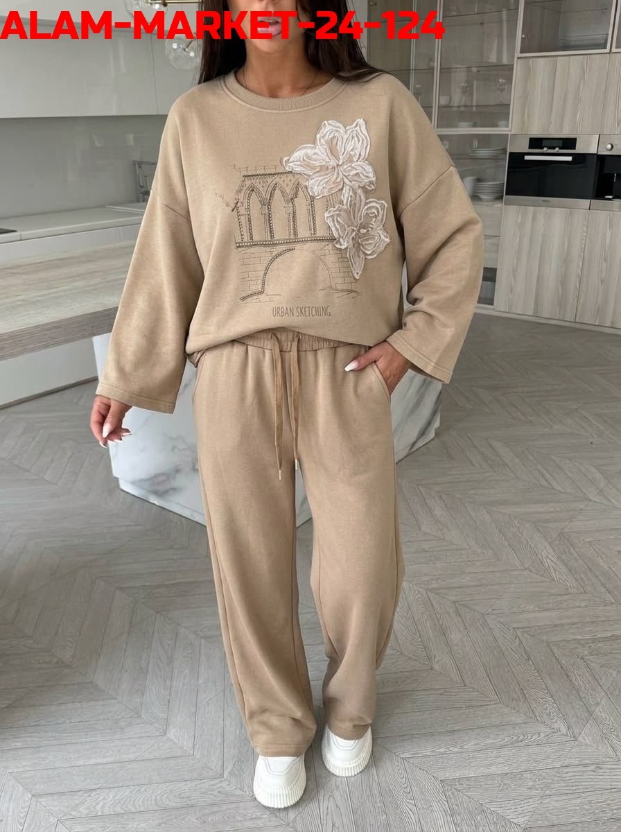 костюм женский,комплект костюм,вязаный костюм свитшот и брюки trend.collection,костюм с брюками,