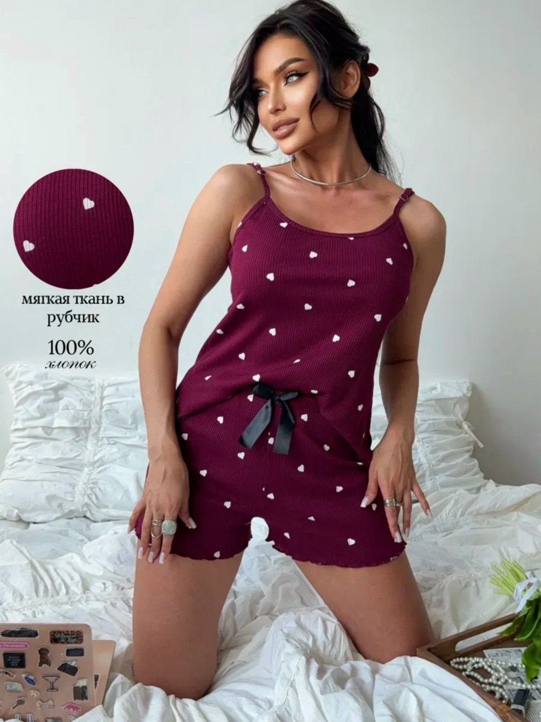 женские пижамы,пижама с шортами,пижама,комплект пижама,пижама женская с шортами