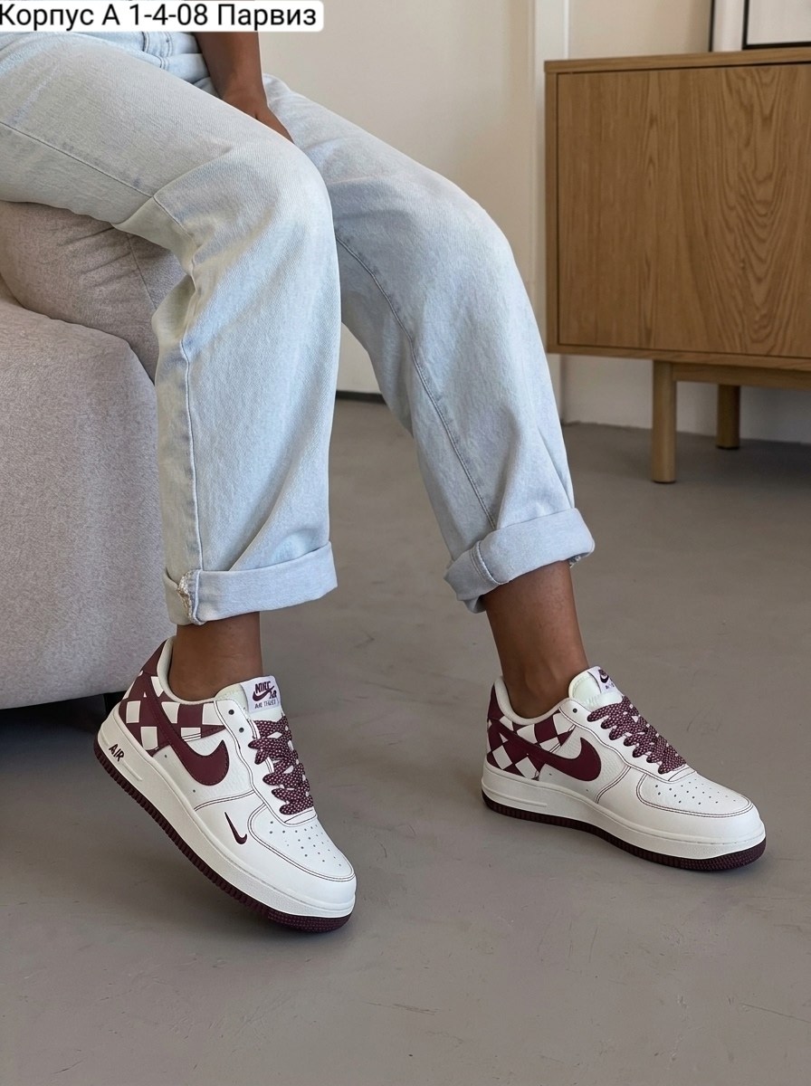 кроссовки,кроссовки женские,кросcовки nike air force 1,бордовые кроссовки женские,кроссовки женские nike
