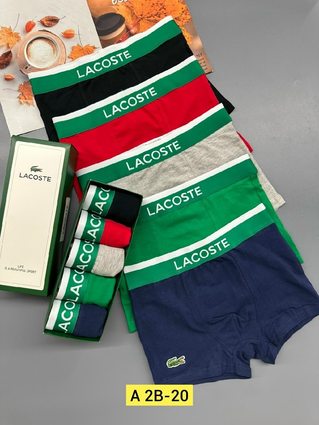 комплект трусов боксеры lacoste,трусы мужские lacoste,набор трусов lacoste,набор мужских трусов lacoste,трусы lacoste