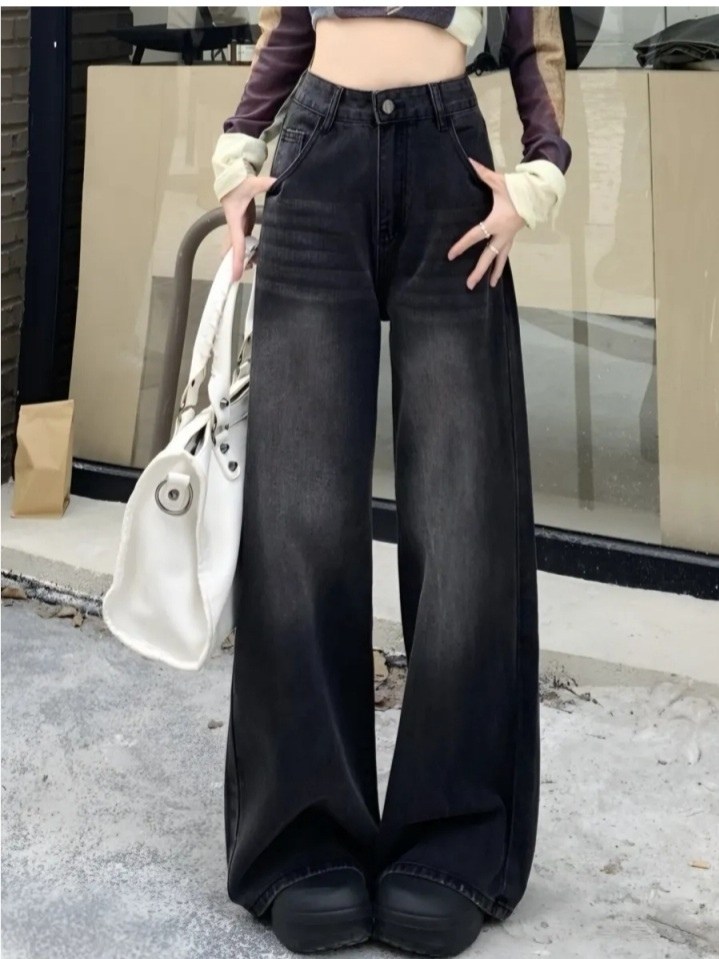 baggy fit джинсы женские,свободные повседневные широкие джинсы в стиле ретро для женщин,широкие джинсы,черные джинсы широкие,широкие джинсы багги baggy jeans y2k