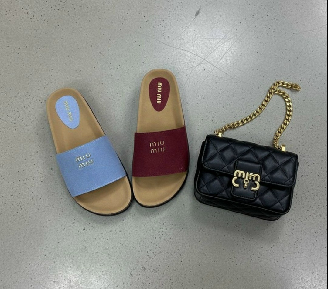 тапочки miu miu,шлёпанцы miu miu,кожаные шлепанцы miu miu,,шлепанцы женские