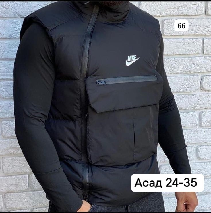 жилетка nike,жилет мужской,мужская жилетка,безрукавка мужская,жилет теплый