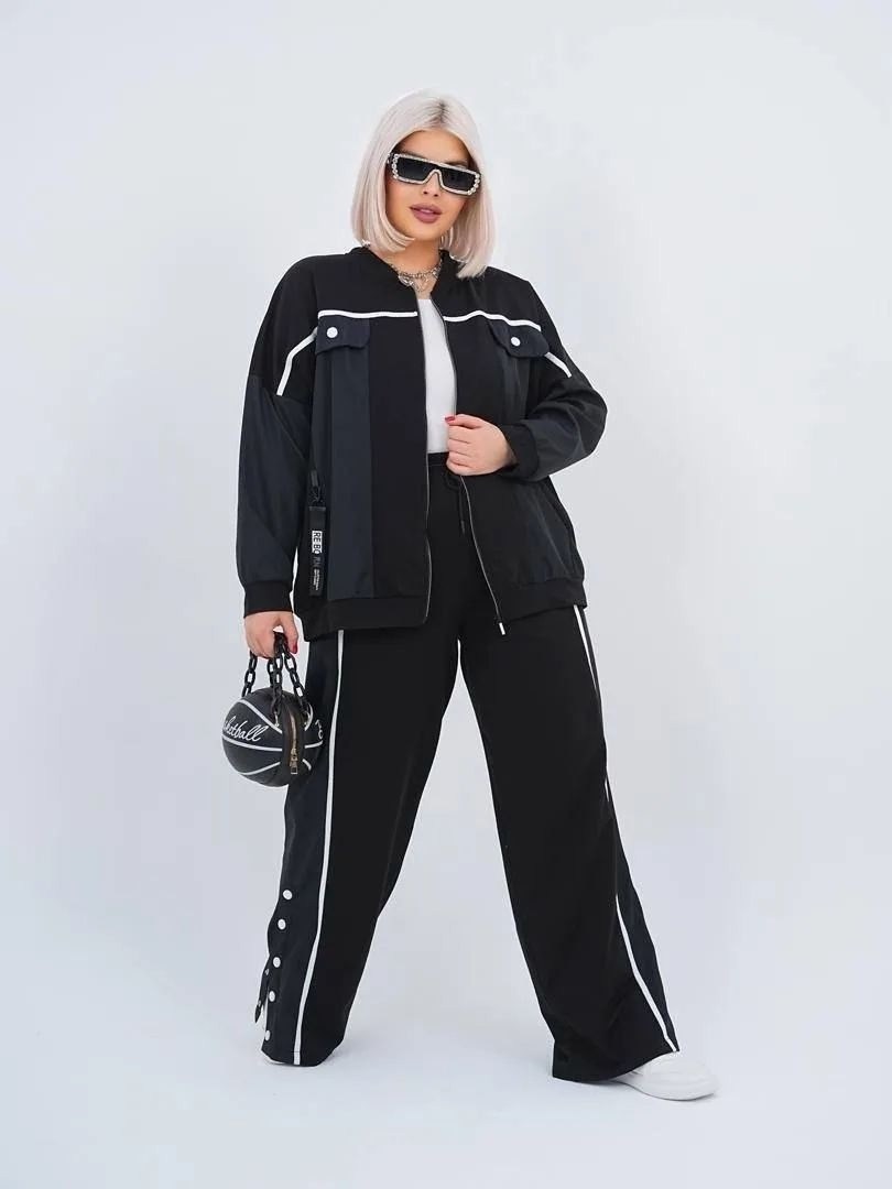 спортивный костюм больших размеров с брюками паллацо janna collection,cпортивный костюм больших размеров,костюм спортивный,костюм спортивный женский,спортивный костюм больших размеров с брюками паллац