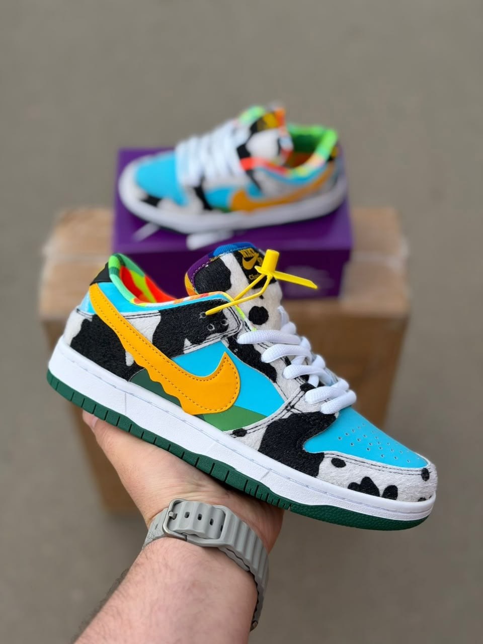 кроссовки nike ben & jerry's x dunk low sb 'chunky dunky',nike dunk sb low,кроссовки nike sb dunk low,nike dunk low,кроссовки nike sb dunk low jerry's