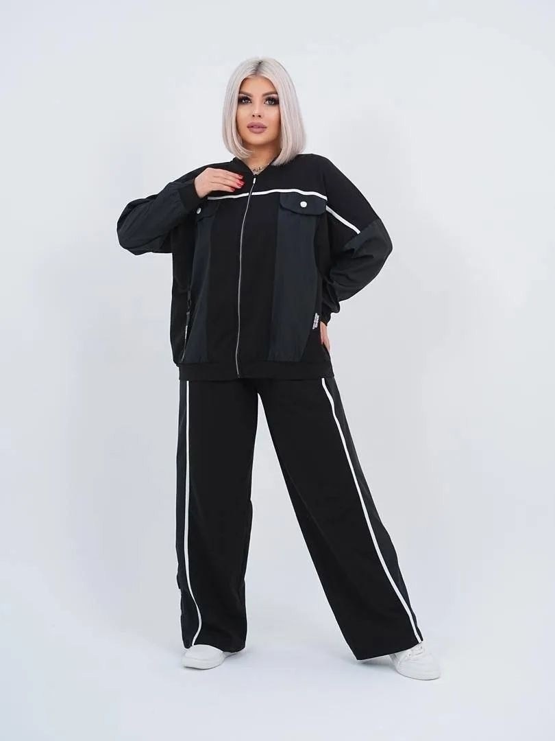 спортивный костюм больших размеров с брюками паллацо janna collection,cпортивный костюм больших размеров,костюм спортивный,костюм спортивный женский,спортивный костюм больших размеров с брюками паллац