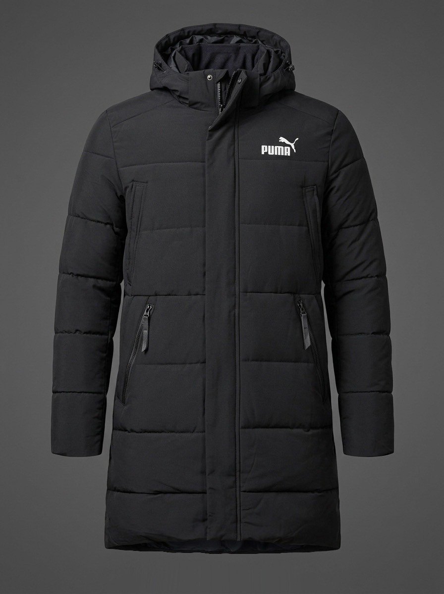 мужской пуховик puma,пуховик puma solid down coat 58446701,черные мужские пуховики puma,пуховик puma,пальто пуховое puma original