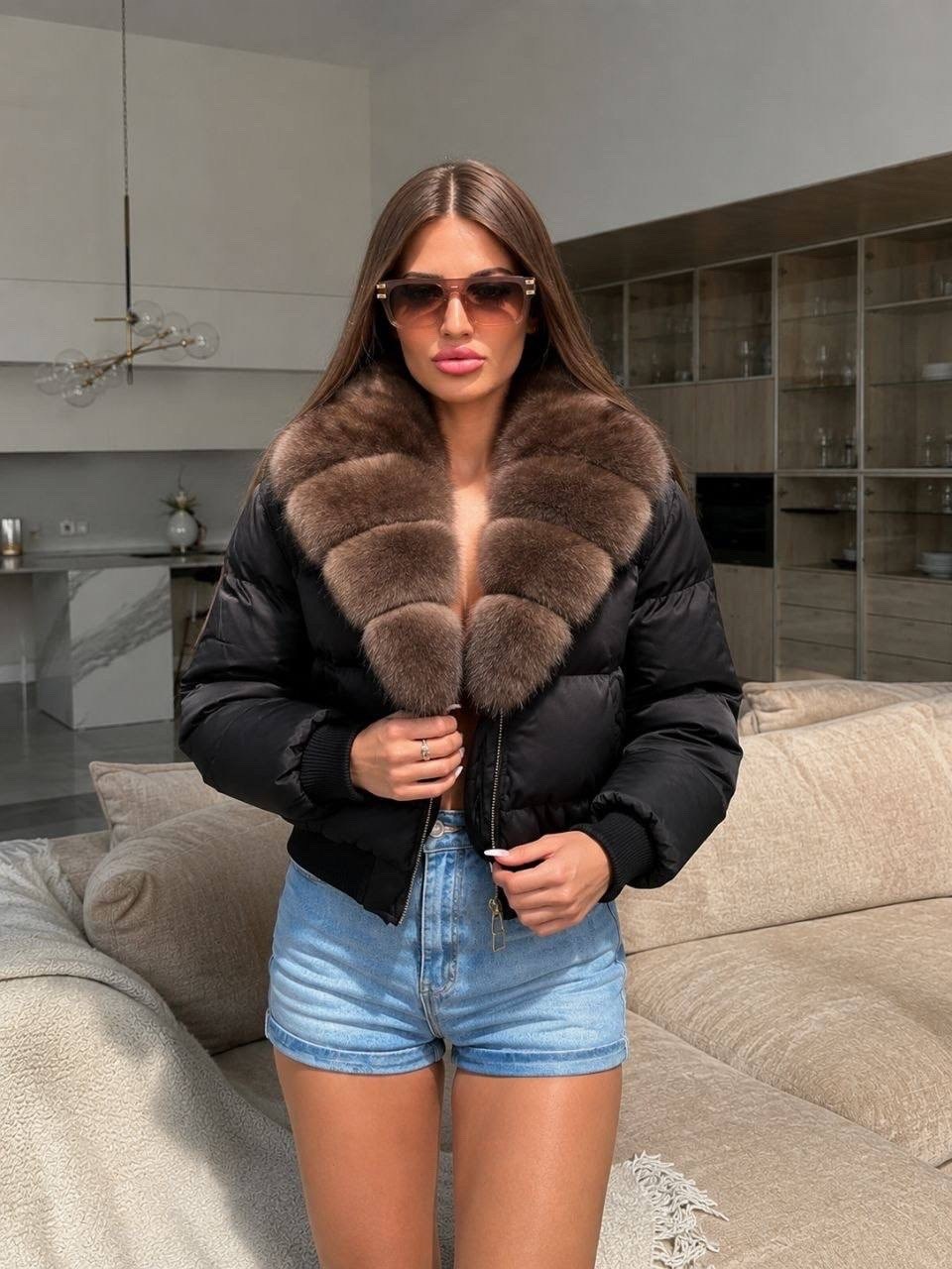 куртка пуховик зимняя с натуральным мехом песца safina moda,пуховик с натуральным мехом,куртка пуховик с натуральным мехом песца,пуховики с мехом,куртка с натуральным мехом