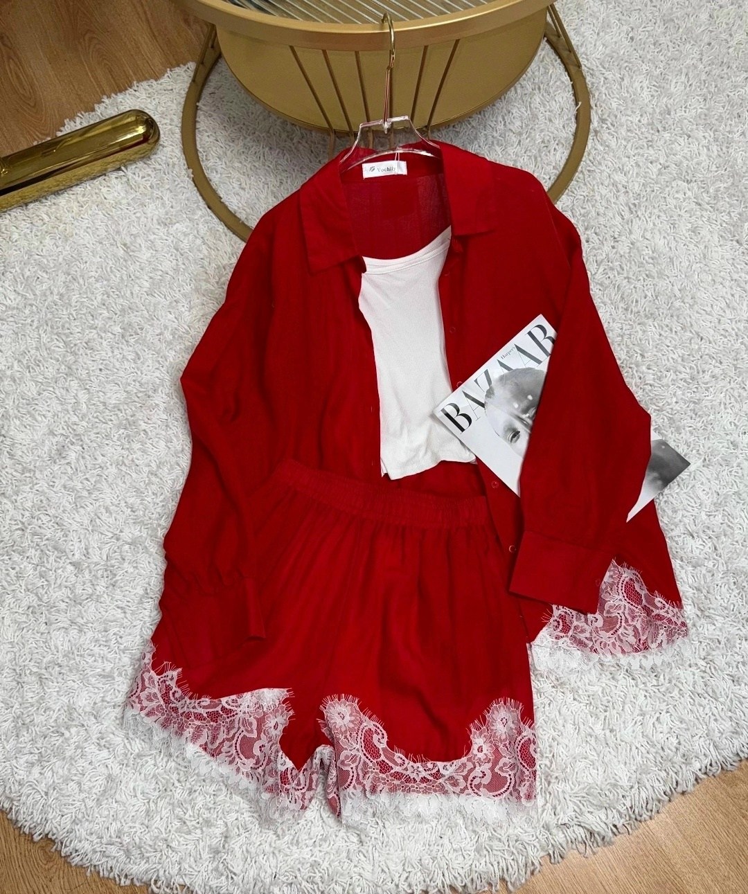 пижама домашняя с шортами и майкой шелковая sabo textile 304546954,пижама шелковая с шортами халатом домашняя sabo цвет красный,пижама шелковая с шортами халатом домашняя sabo,пижама женская,комплект
