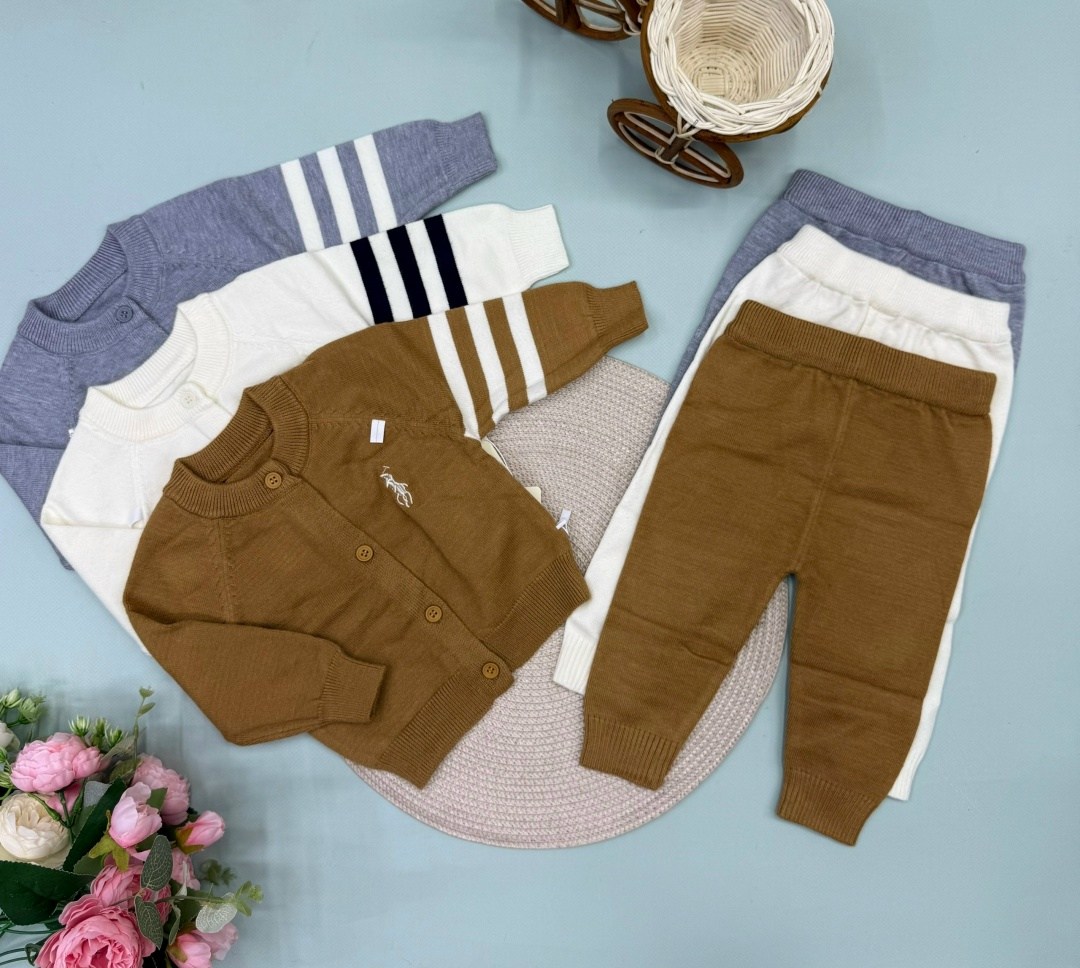 комплект вязаный,комплект одежды anilco baby,комплект одежды,костюм для малыша,комплект трикотажный