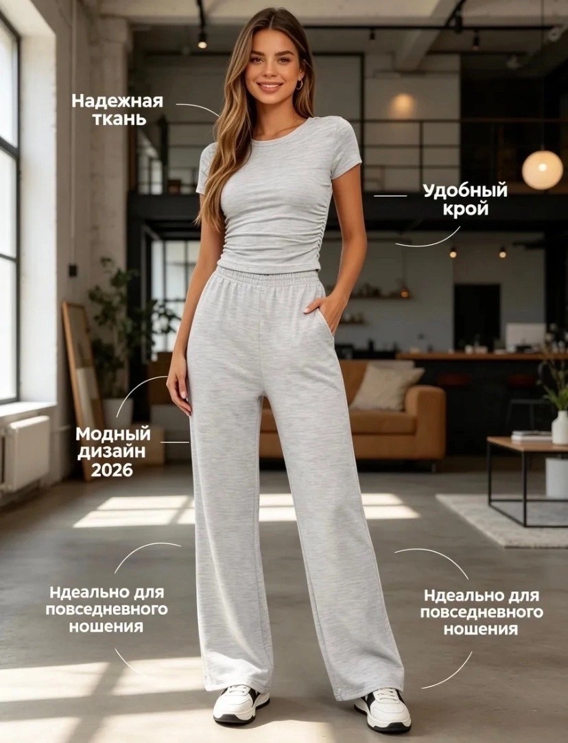 костюм женский,костюм спортивный женский повседневный,костюм с топом,костюм трикотажный с брюками палаццо,костюм домашние