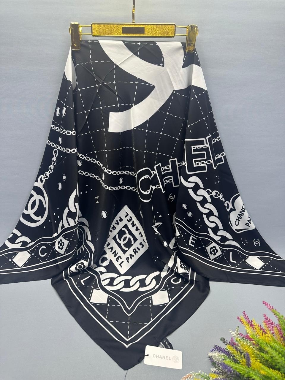 платок chanel,шёлковый платок chanel,платки шанель,шелковые платки,женский платок
