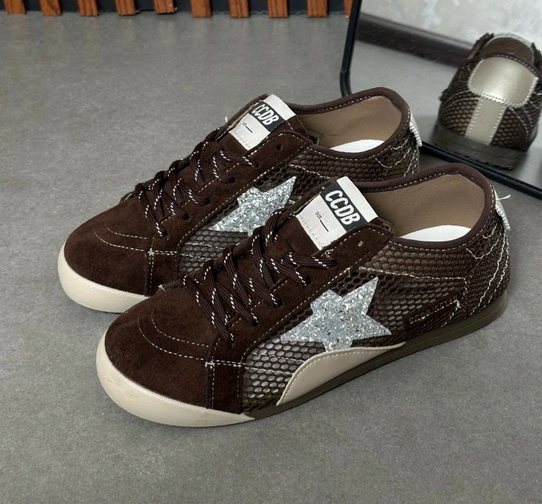 ,кеды golden goose,кеды super-star с блестками golden goose черный, женская,кроссовки golden goose
