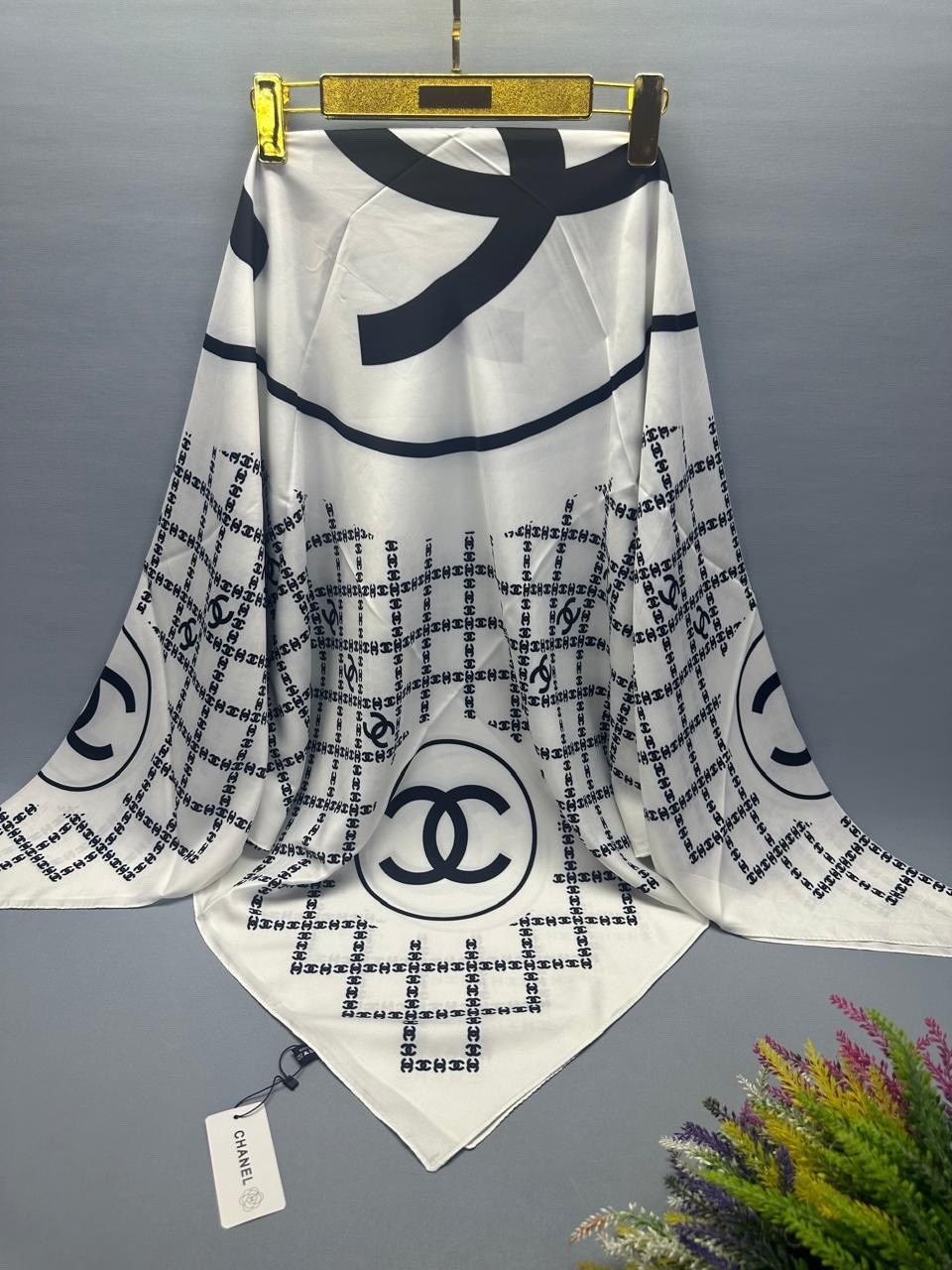 платок chanel,шёлковый платок chanel,платки шанель,шелковые платки,женский платок