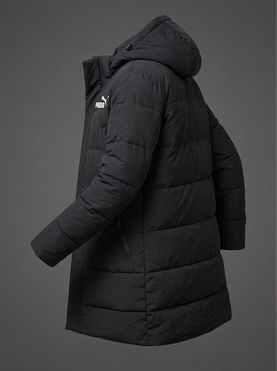 мужской пуховик puma,пуховик puma solid down coat 58446701,черные мужские пуховики puma,пуховик puma,пальто пуховое puma original