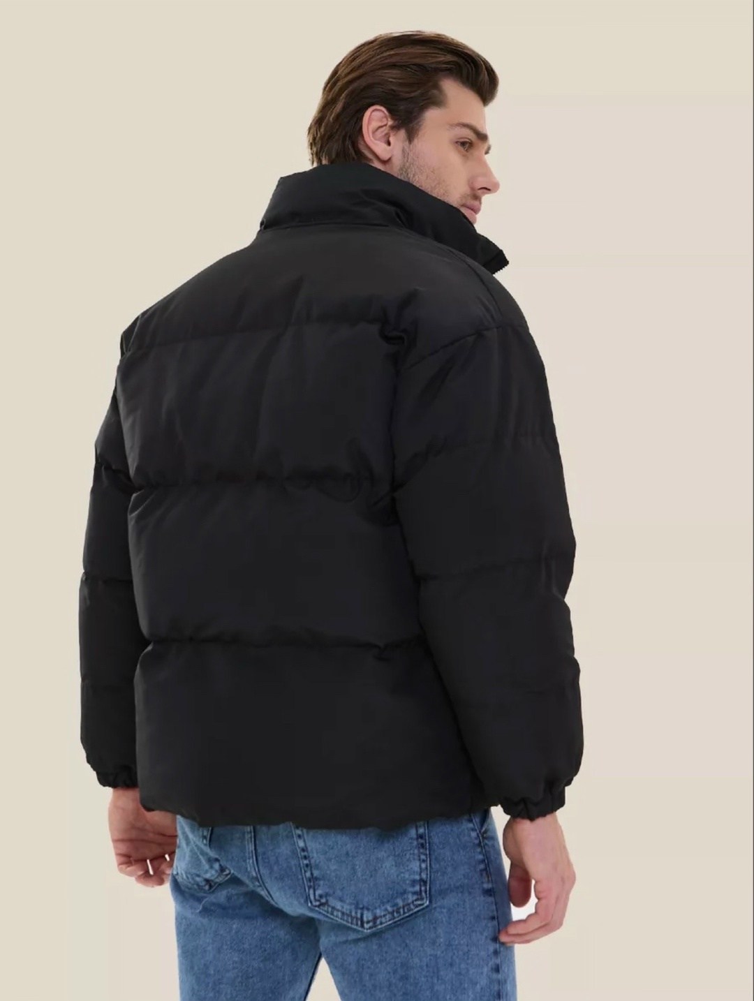 пуховик стандартного кроя jack&jones черный,куртка демисезонная,куртка мужскaя демисезонная,зимняя куртка,куртка и пуховик
