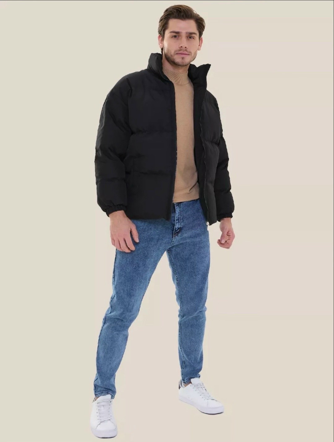 пуховик стандартного кроя jack&jones черный,куртка демисезонная,куртка мужскaя демисезонная,зимняя куртка,куртка и пуховик