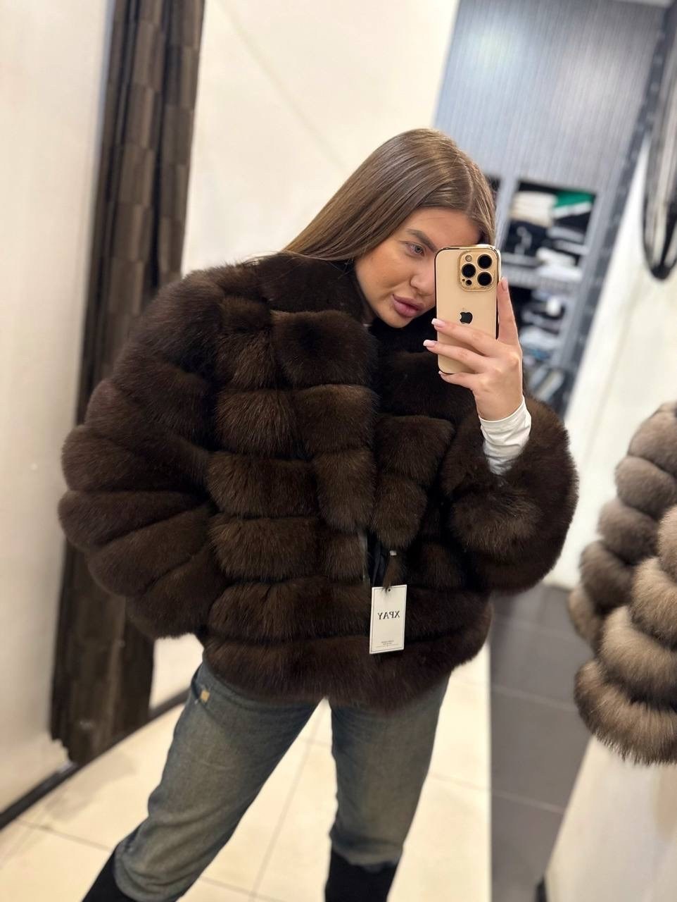 шуба из песца,шуба натуральная из песца grafinia,шуба песец,шуба песец под соболь,шуба из финского песца