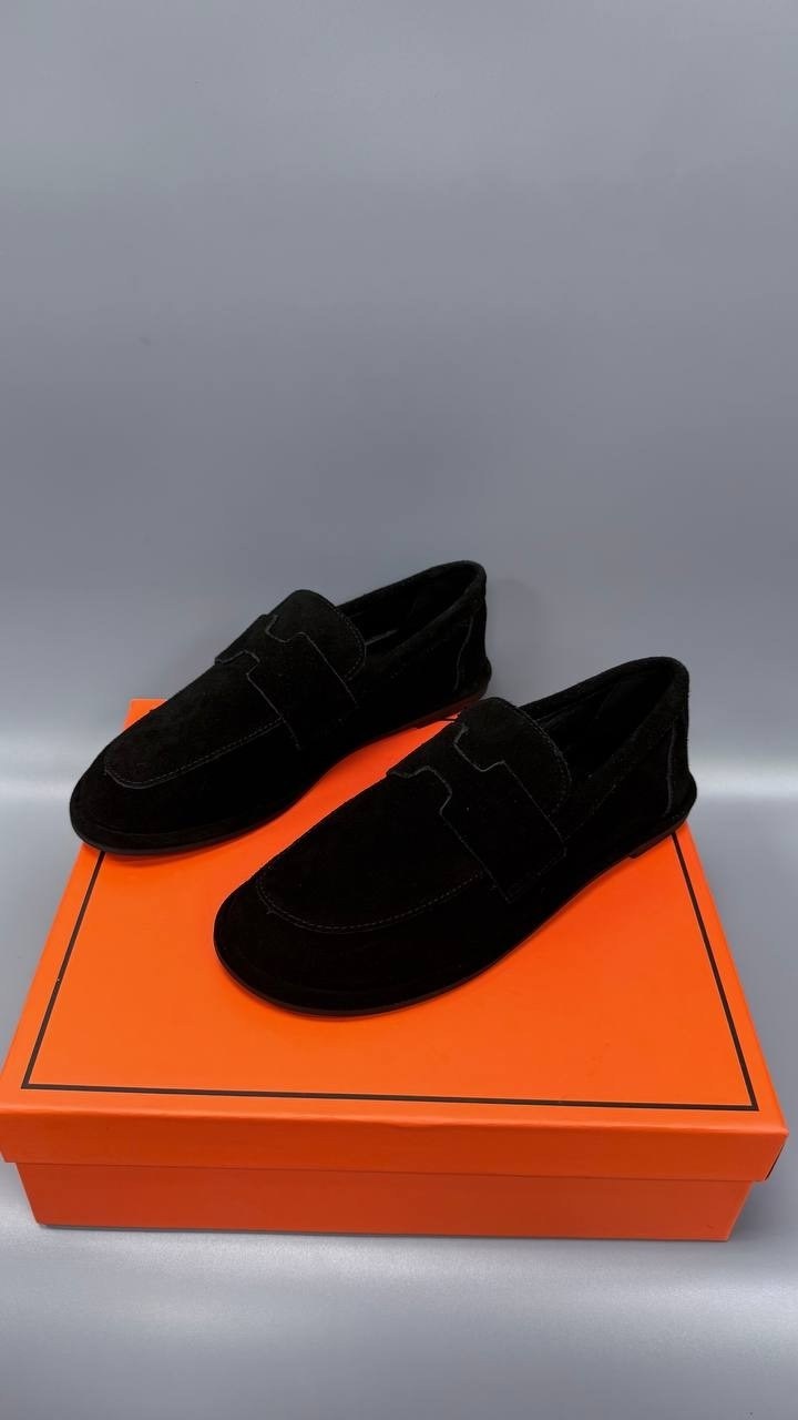hermes лоферы,замшевые лоферы hermes,туфли hermes,,женские лоферы hermes paris a113173 замшевые чёрные