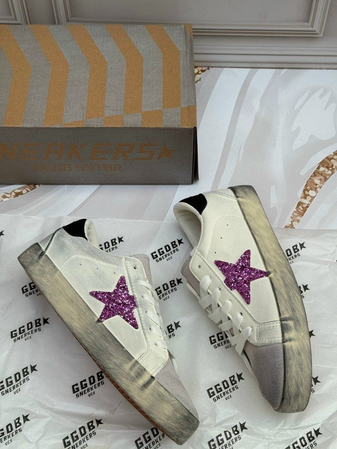 ,кеды golden goose женские,кроссовки golden goose,кроссовки golden goose wmns superstar white silver blue glitter,golden goose кеды