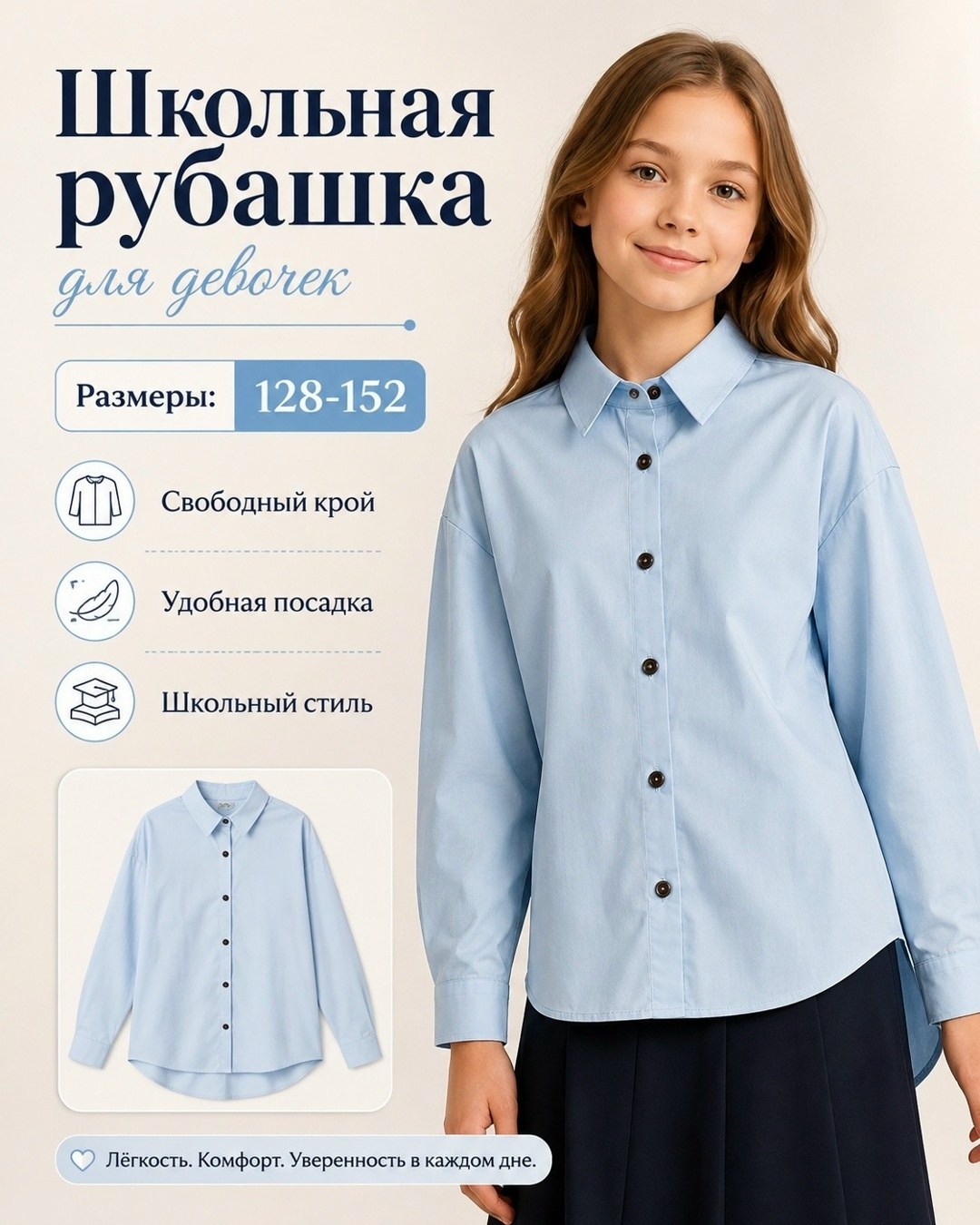 блузка рубашка школьная для девочек,рубашка школьная для девочек,школьная рубашка minaku размер 20/22 голубой,школьная рубашка minaku размер 16 светло-голубая,рубашка для девочек