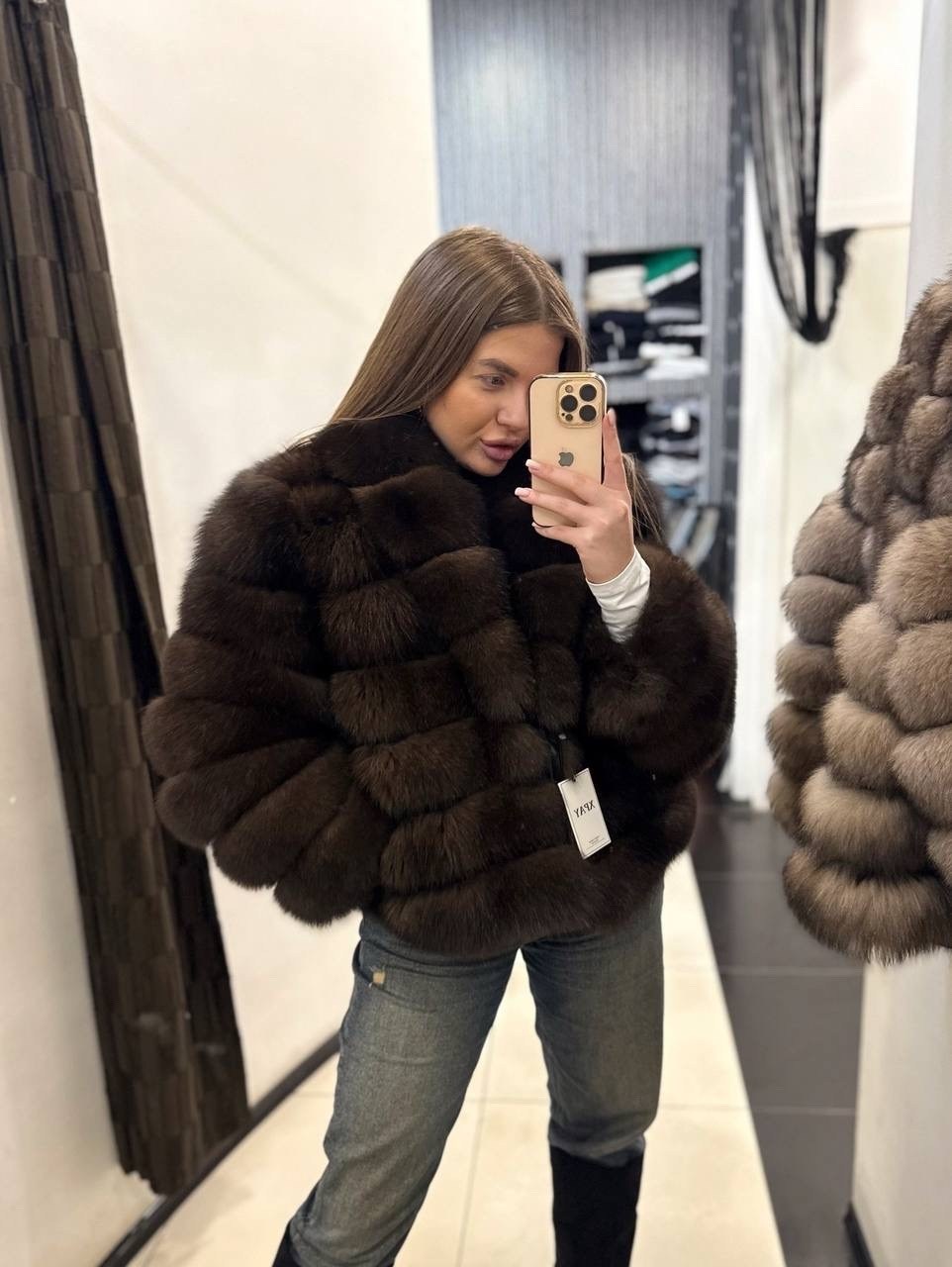 шуба из песца,шуба натуральная из песца grafinia,шуба песец,шуба песец под соболь,шуба из финского песца