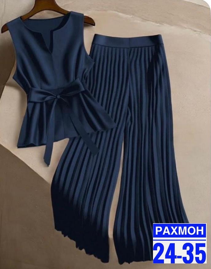 модные костюмы,костюм женский,костюм топ,плиссированные брюки,наряд