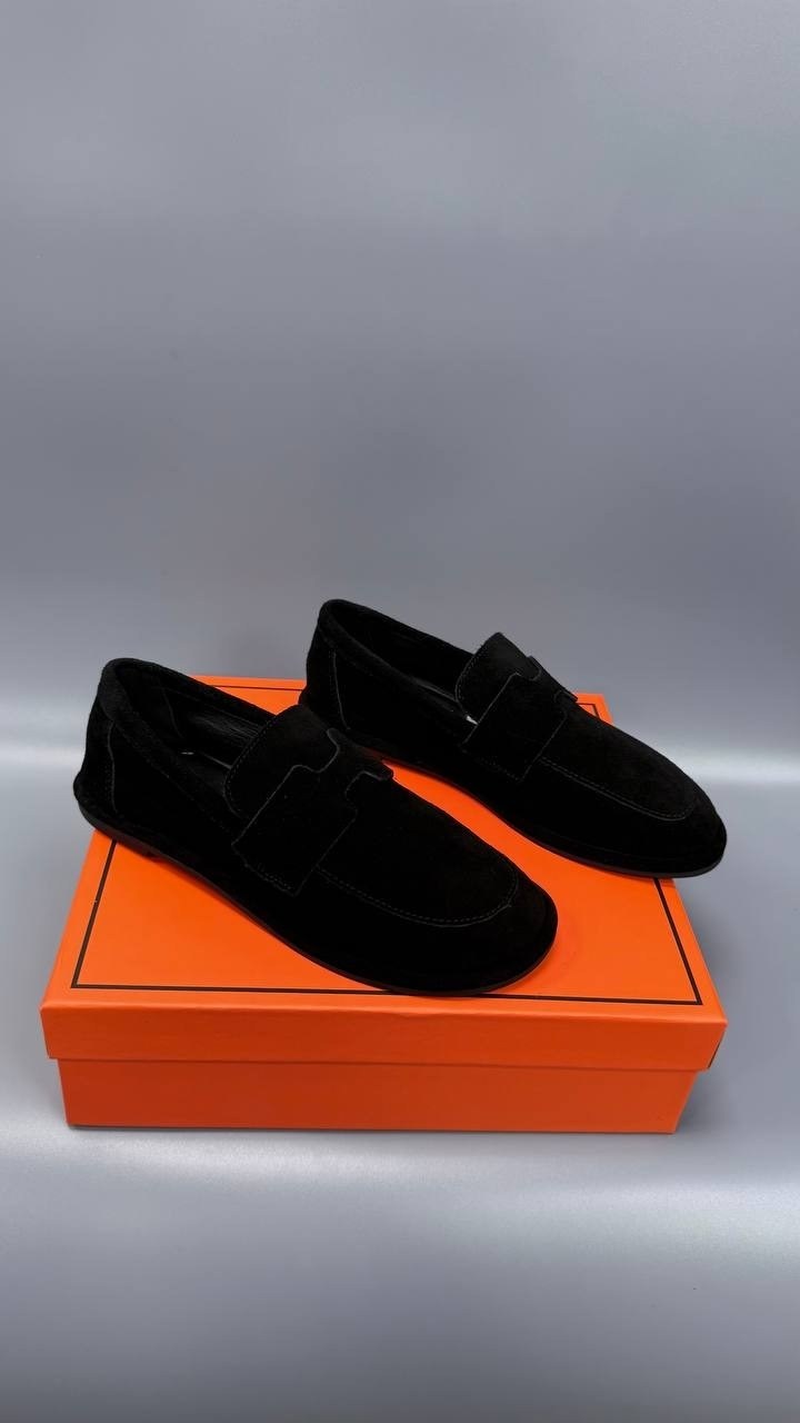 hermes лоферы,замшевые лоферы hermes,туфли hermes,,женские лоферы hermes paris a113173 замшевые чёрные