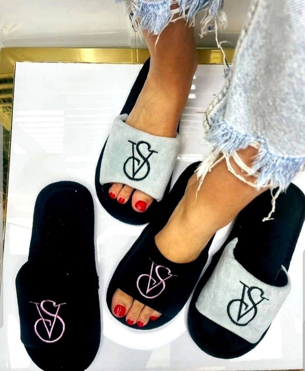 тапочки виктория сикрет,женские домашние тапочки,,тапочки victoria secret,тапочки домашние