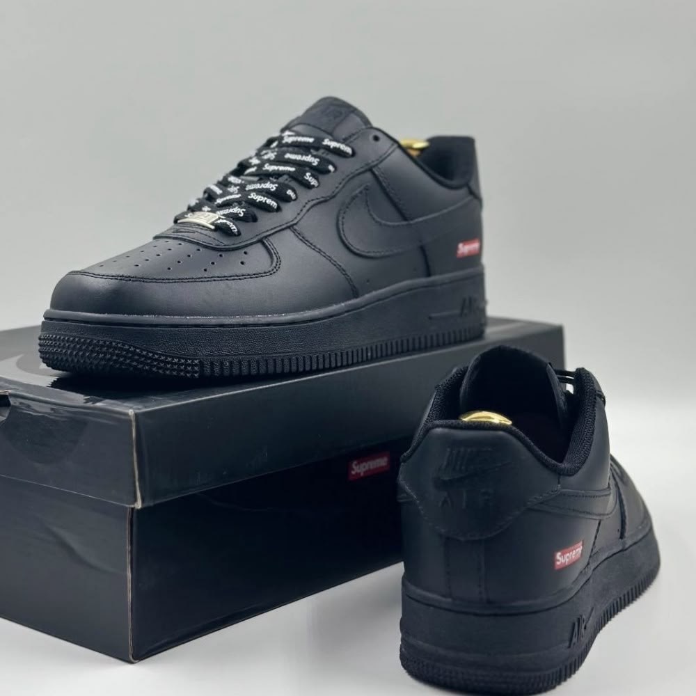nike air force 1 low & supreme black,nike air force 1 supreme,nike air force 1 low black,найк аир форс 1 черные суприм,nike air force 1 low