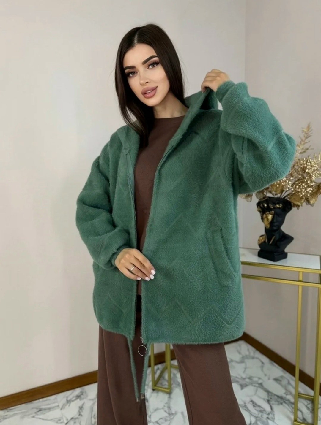 кофта альпака с капюшоном,кардиган - шубка пушистый альпака ангора большие размеры tommy nd цвет черный,кардиган альпака,кардиган - шубка полупальто пушистый альпака ангора n&d underwear цвет черный,к