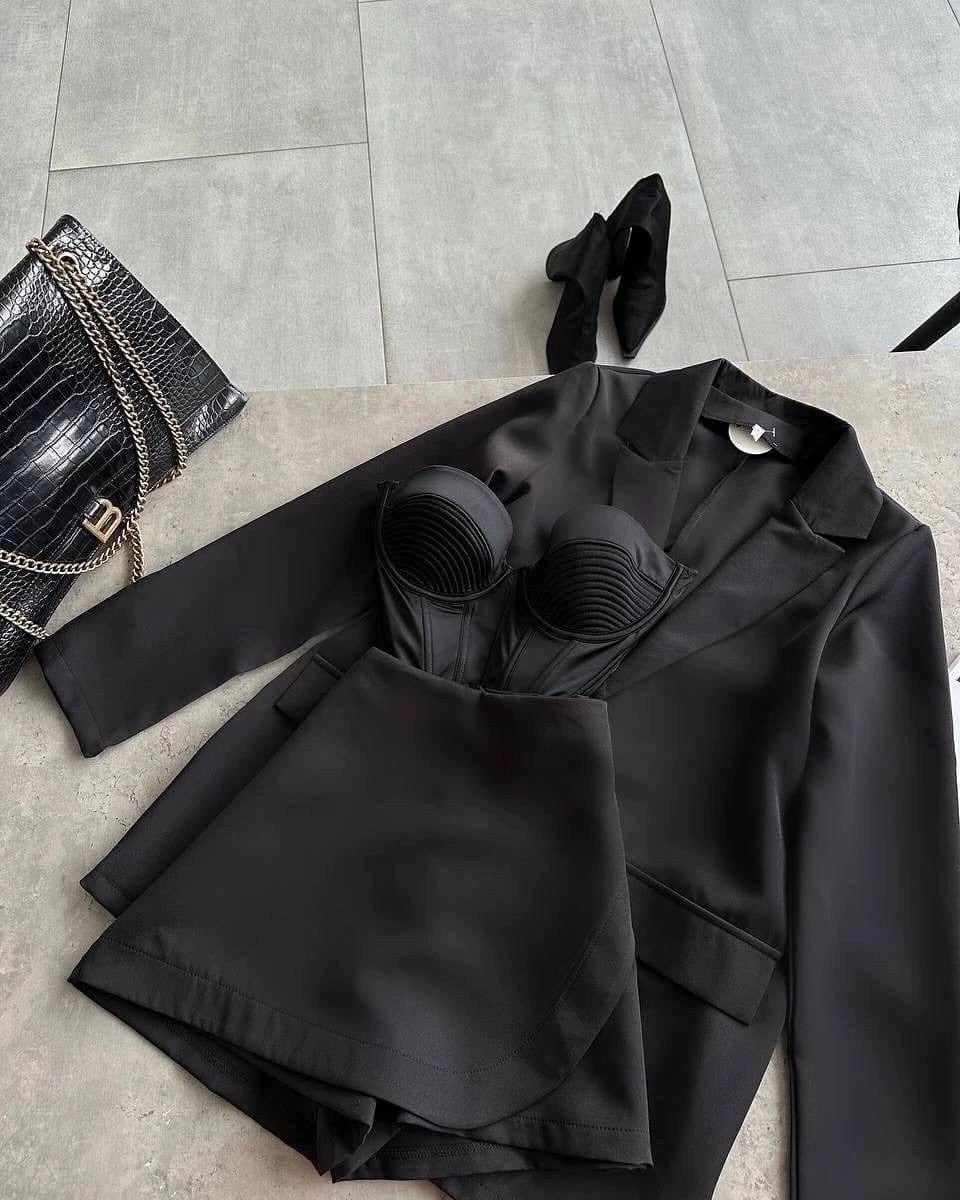 костюм с юбкой и пиджаком,костюм с юбкой и пиджаком viki-shop,костюм с юбкой и пиджаком viki-shop 254119797,костюм пиджак юбка шорты черный,корсет женский
