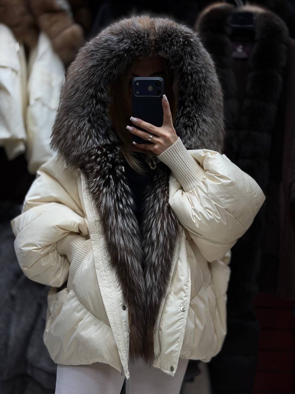 пуховик с натуральным мехом,куртка - пуховик с мехом чернобурки city furs,пуховик с натуральным мехом чернобурка,пуховик с чернобуркой,пуховик зимний женский