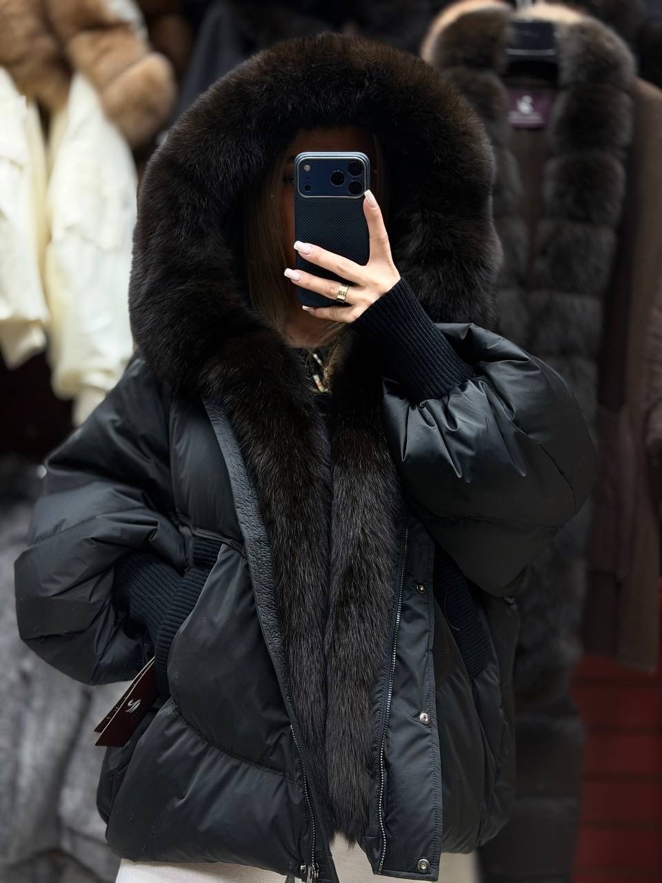 пуховик с натуральным мехом,куртка - пуховик с мехом чернобурки city furs,пуховик с натуральным мехом чернобурка,пуховик с чернобуркой,пуховик зимний женский
