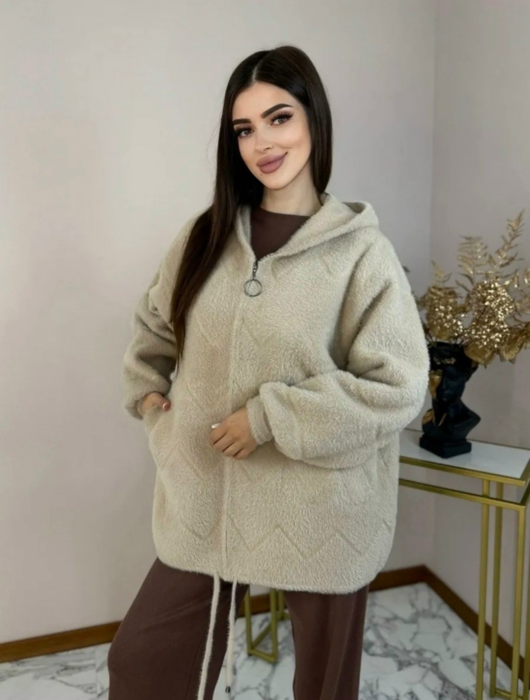 кофта альпака с капюшоном,кардиган - шубка пушистый альпака ангора большие размеры tommy nd цвет черный,кардиган альпака,кардиган - шубка полупальто пушистый альпака ангора n&d underwear цвет черный,к