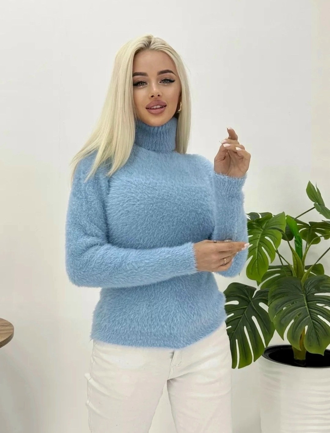 кофта из альпаки женская,кофта из альпаки,свитер пушистый теплый monica shop,кофта альпака,альпака кофта женская