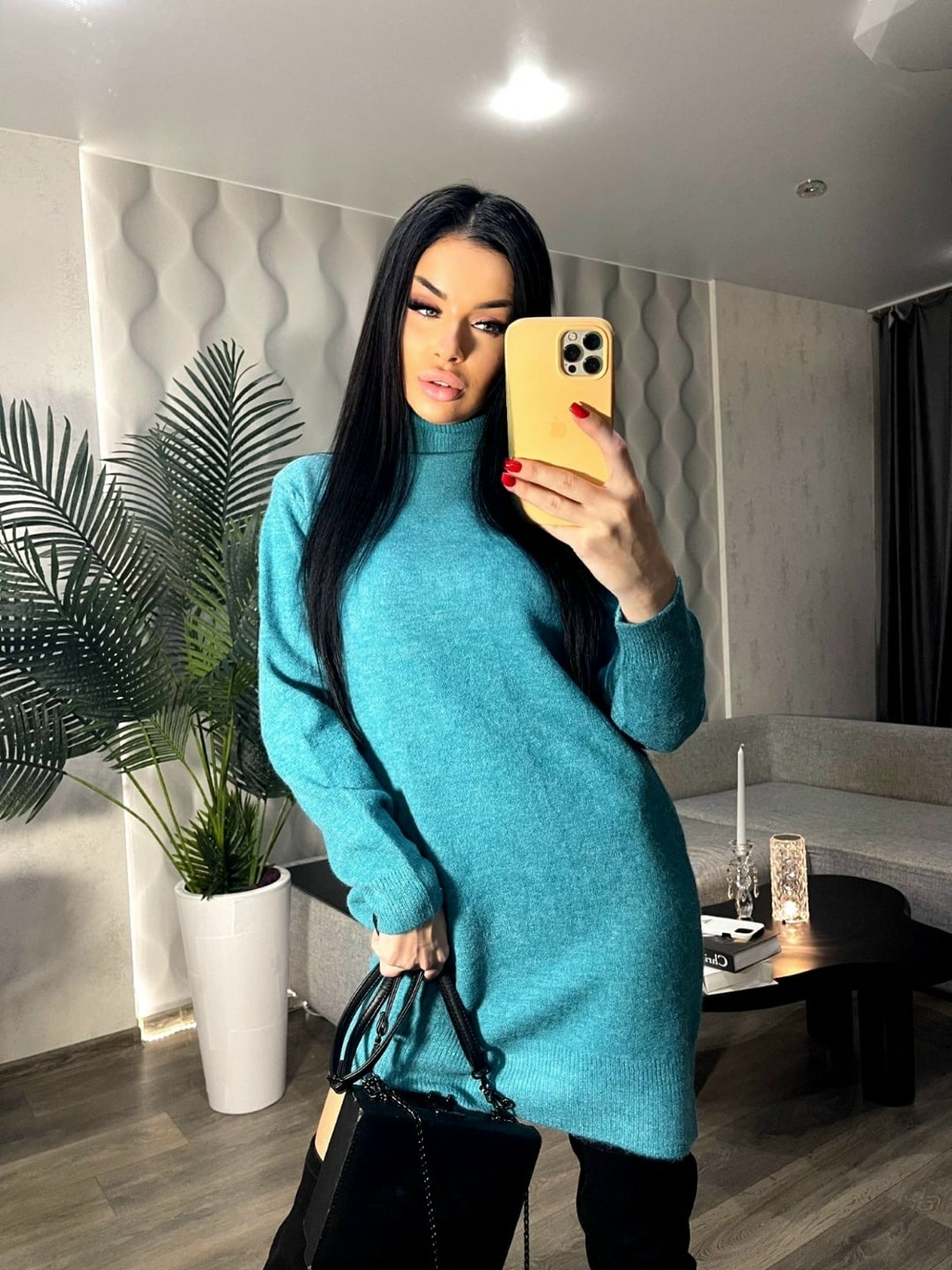 платье вязаное,платье вязаное женское,вязаное платье с горлом,платье свитер теплое вязаное с горлом оверсайз youlee,платье вязаное теплое оверсайз свитер с горлом