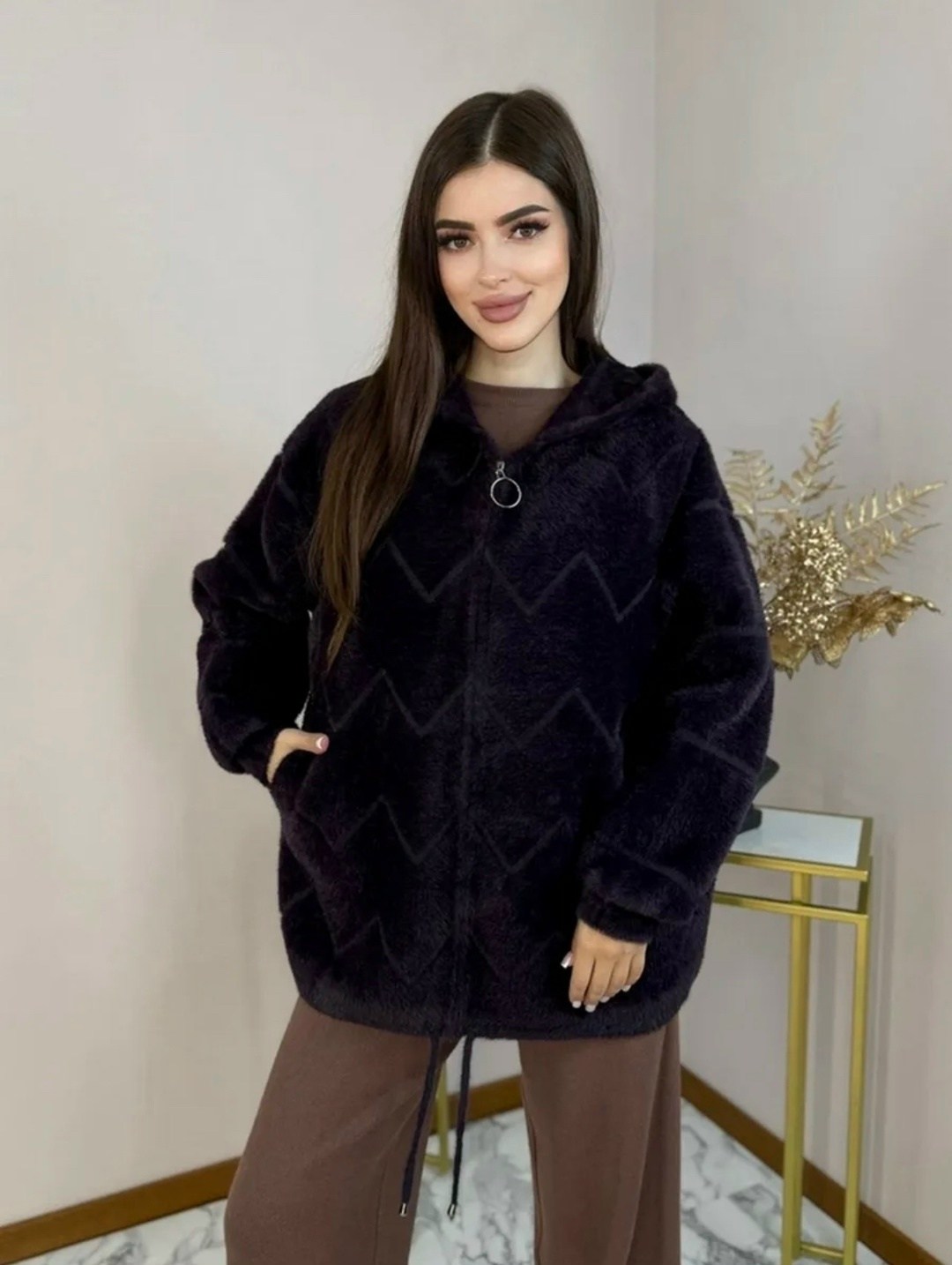 кофта альпака с капюшоном,кардиган - шубка пушистый альпака ангора большие размеры tommy nd цвет черный,кардиган альпака,кардиган - шубка полупальто пушистый альпака ангора n&d underwear цвет черный,к