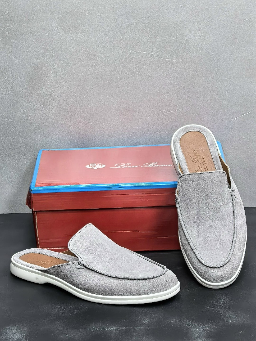 ,лоферы loro piana,мужские мюли,лоферы мужские loro piana,замшевые сланцы
