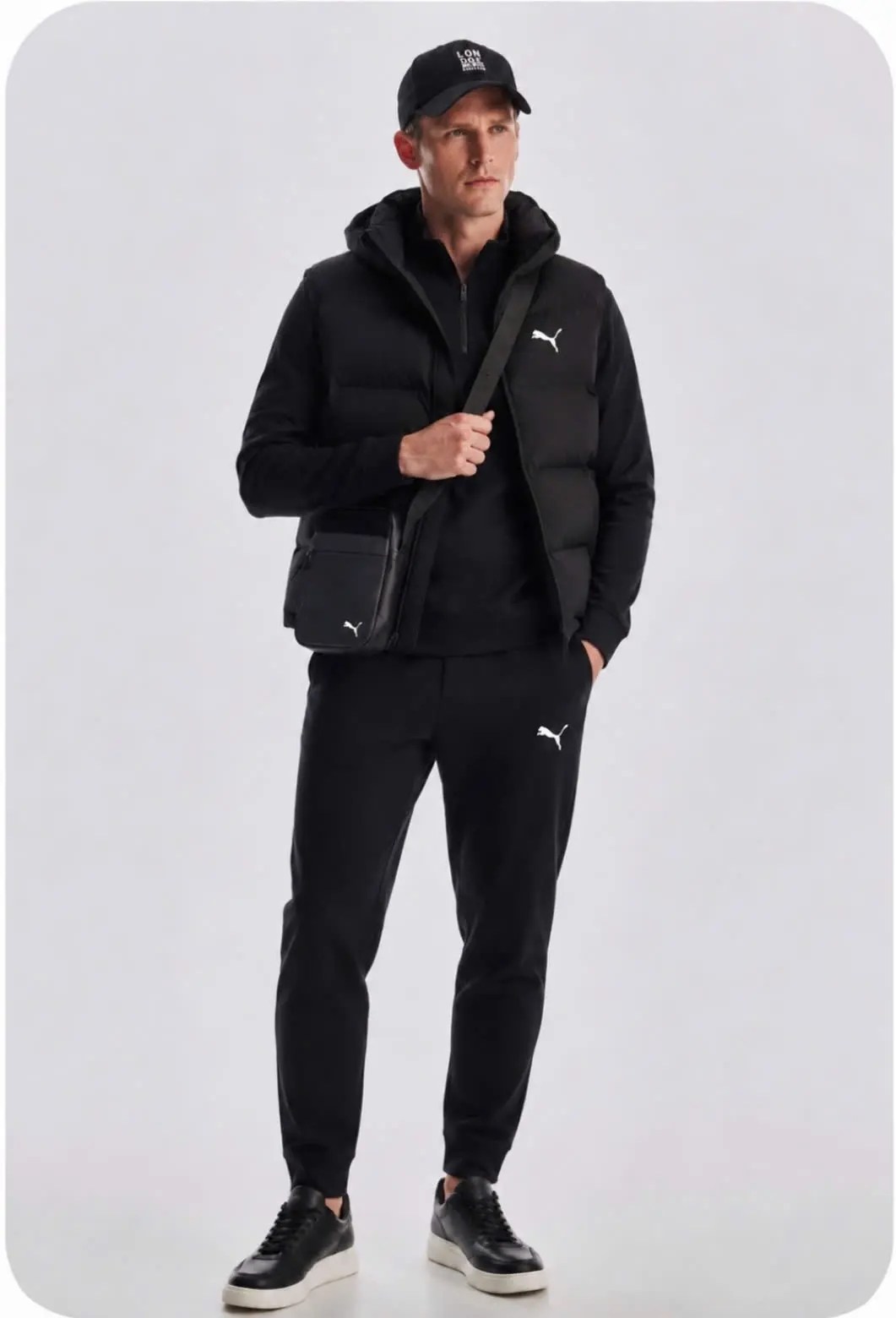 жилет утепленный puma,мужские жилеты,спортивный костюм с жилеткой пума,мужской спортивный костюм,мужская мода