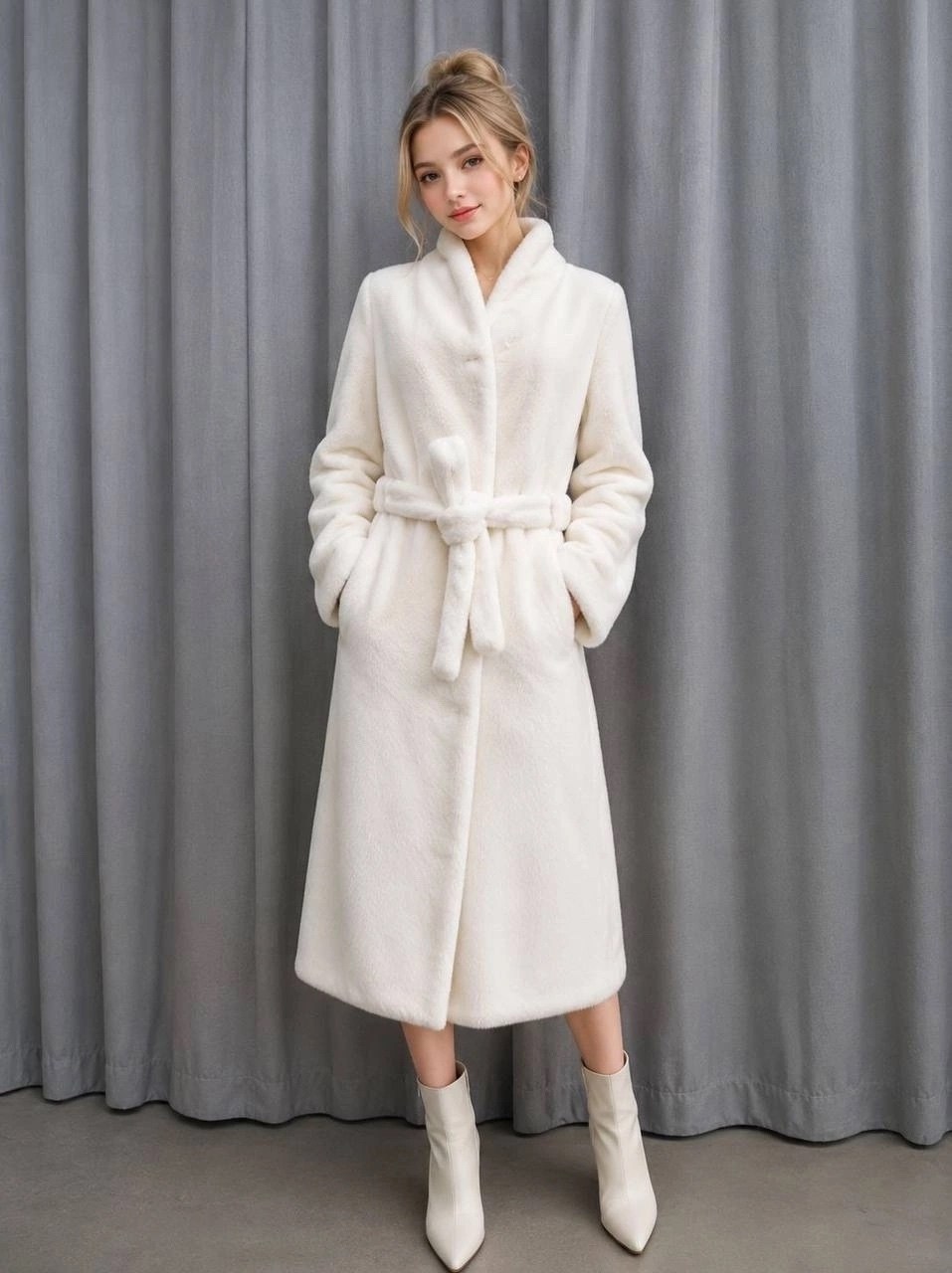 шуба искусственная,эко шуба искусственная под норку с поясом eliseeva dress 302413512,шуба искусственная женская,женская шуба,эко шуба