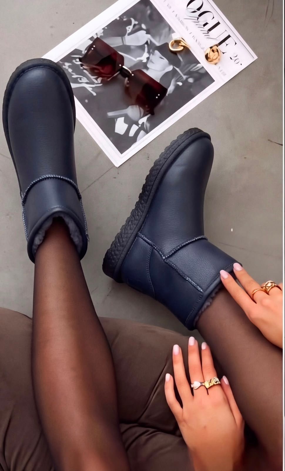 угги женские,,зимняя  женская,угги tendance,угги женские черные