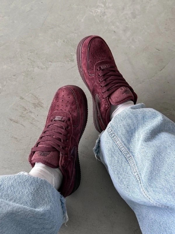 nike air force 1 low цвет бордовый,nike air force 1 '07,nike air force 1 бордовые,кроссовки бордовые,nike air force 1