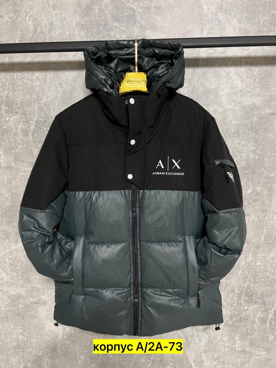 мужская зимняя куртка,куртка armani exchange с капюшоном демисезонная,куртка,куртка зимняя,зимняя куртка armani