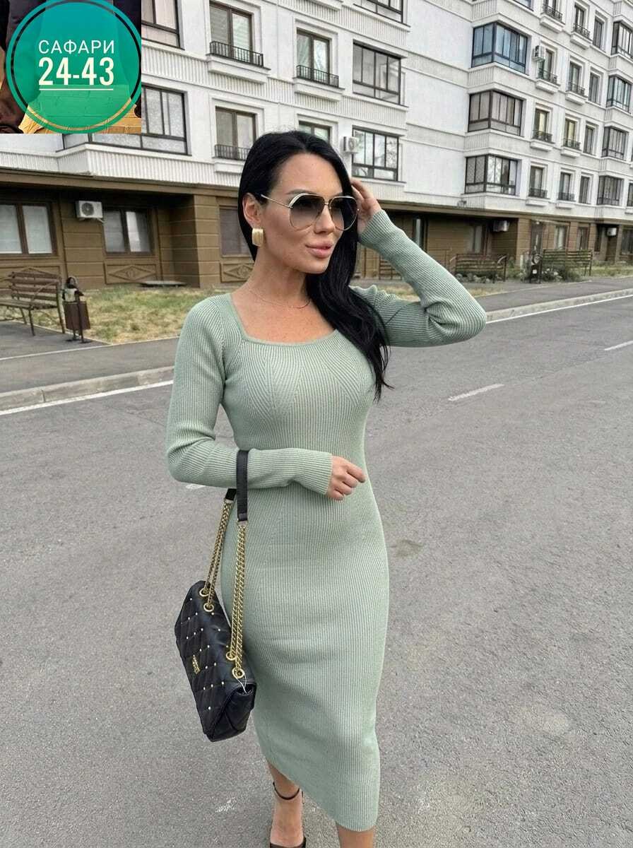 платье лапша хаки миди,платье лапша,платье женское лапша,вязаные платья,платье вязаное лапша