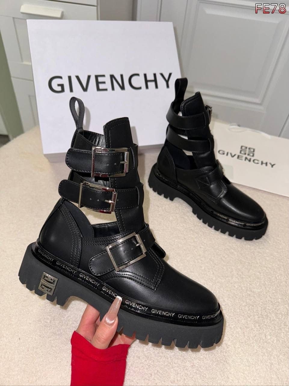 ботинки givenchy,,женские ботинки,женская , на платформе