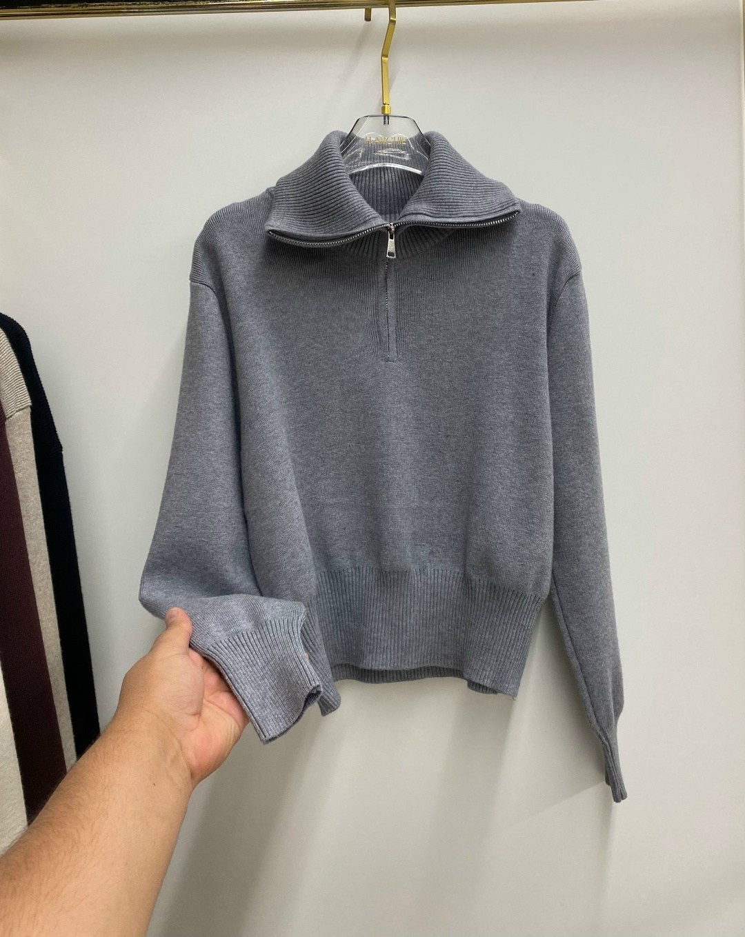 свитер с горлом на молнии оверсайз kk fashion,свитер женский,свитер с замком,женская кофта,свитер оверсайз с горлом на молнии c&h style