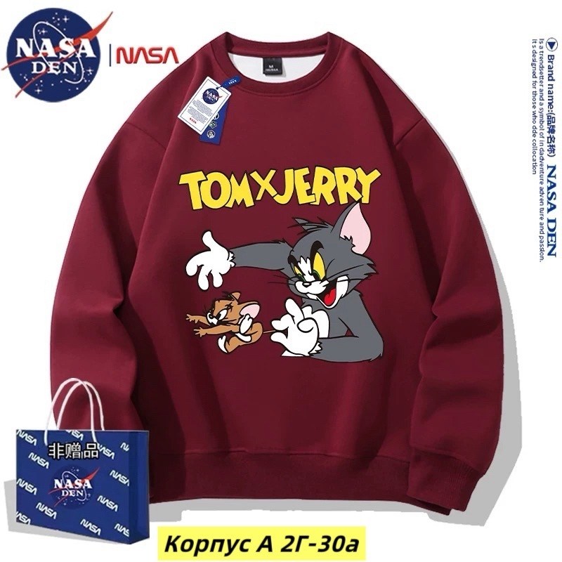 свитшот женская,свитшот для мальчиков,парный свитшот,свитшот nasa,свитшот zara том и джерри